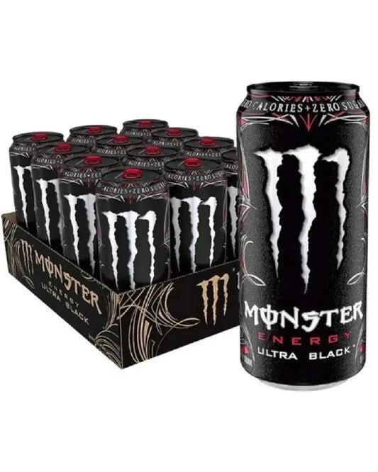 Monster Energy Drink ultra black  (EU) (Pack of 12)