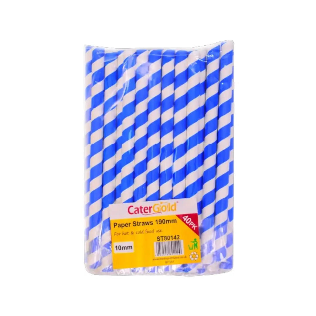 Cater Gold Paper Straws 190mm (Pack of 40)