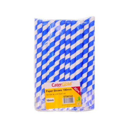 Cater Gold Paper Straws 190mm (Pack of 40)