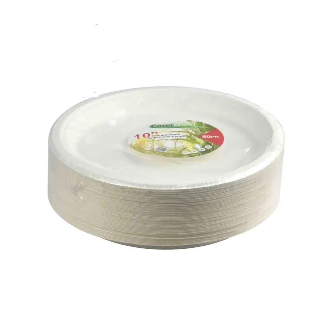 Cater Gold Bagasse Plates 10" (Pack of 50)