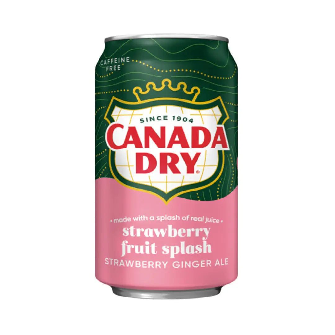 Canada Dry Strawberry Fruit Splash 355ml Can (Pack of 12) - (Labels)