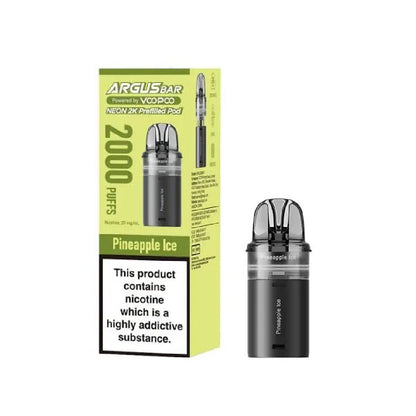 Voopoo Argus Bar Neon 2000 Replacement Pods (Pack of 1)