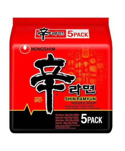 Nongshim Shin Ramen Spicy Gourmet 5 Pack (Pack of 8) (RRP £4.99)