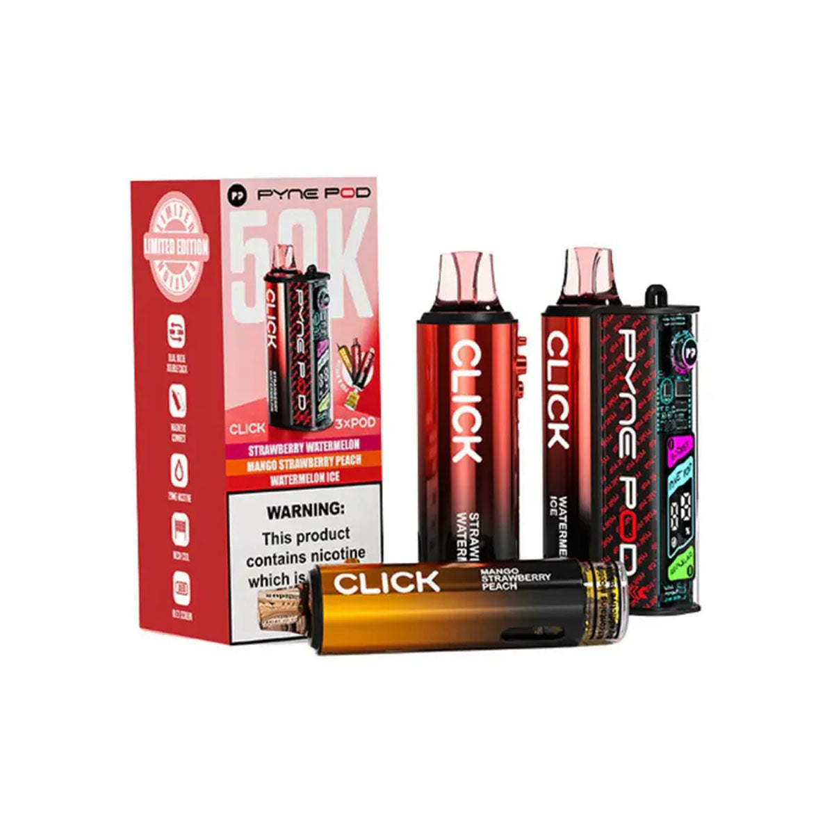 Pyne Pod Click 50K Pre-Filled Pod Kit (Pack of 5) Pyne Pod