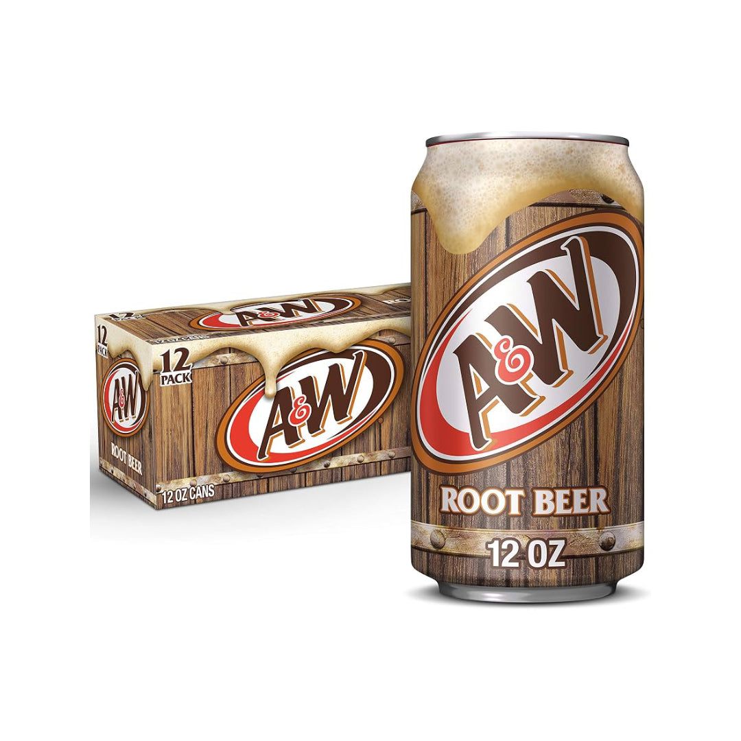 American A&W Root Beer Can 330ml (Pack of 12) - (Labels)