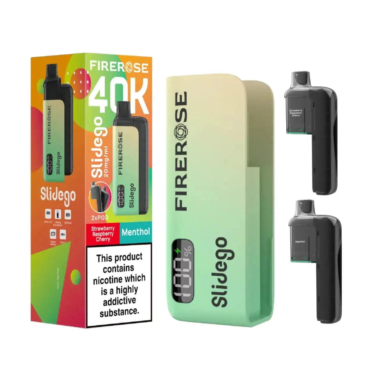 Firerose SLIDEGO 40K Prefilled Pod Kit (Pack of 5)