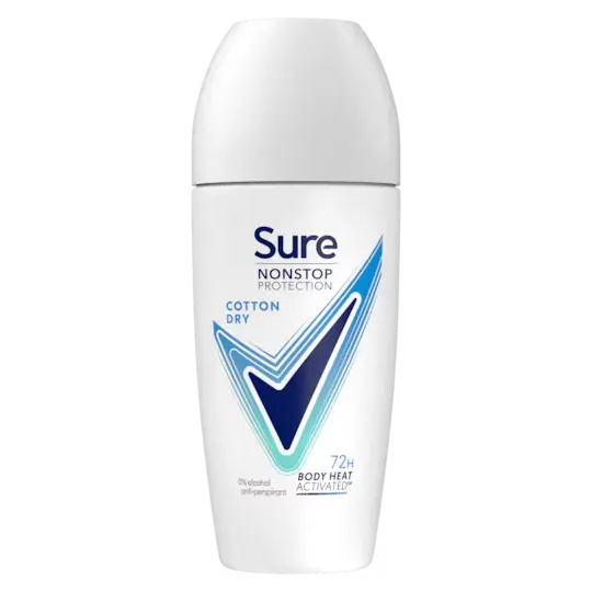 Sure Roll On Cotton 50ml (Pack of 6)