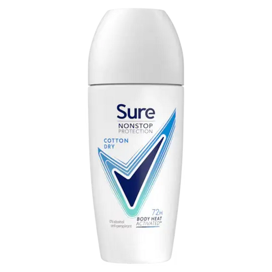 Sure Roll On Cotton 50ml (Pack of 6)