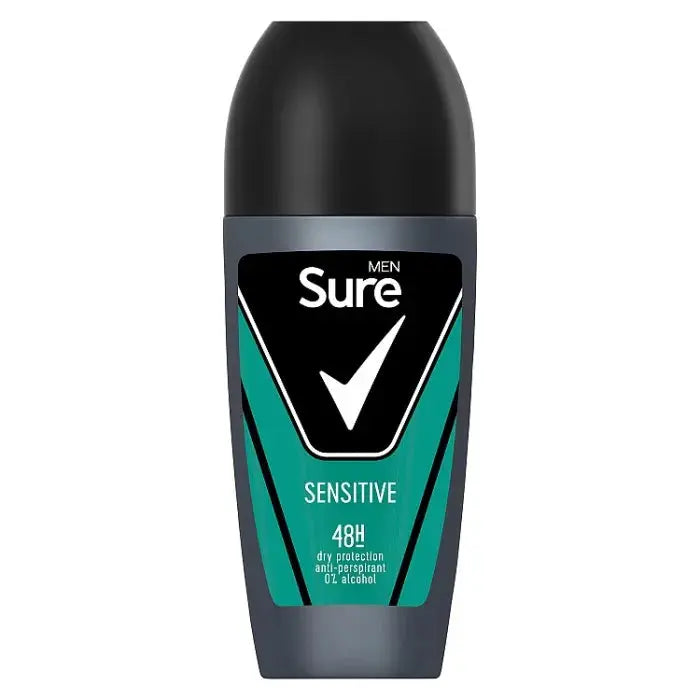 Sure Roll On Sensitive Mens 50ml (Pack of 6)