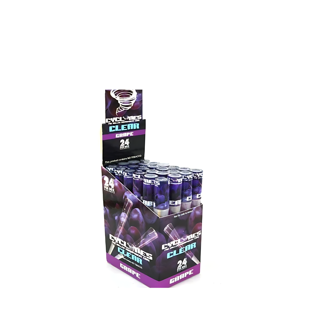 Cyclone Clear Pre Rolled Cones (Pack of 24)