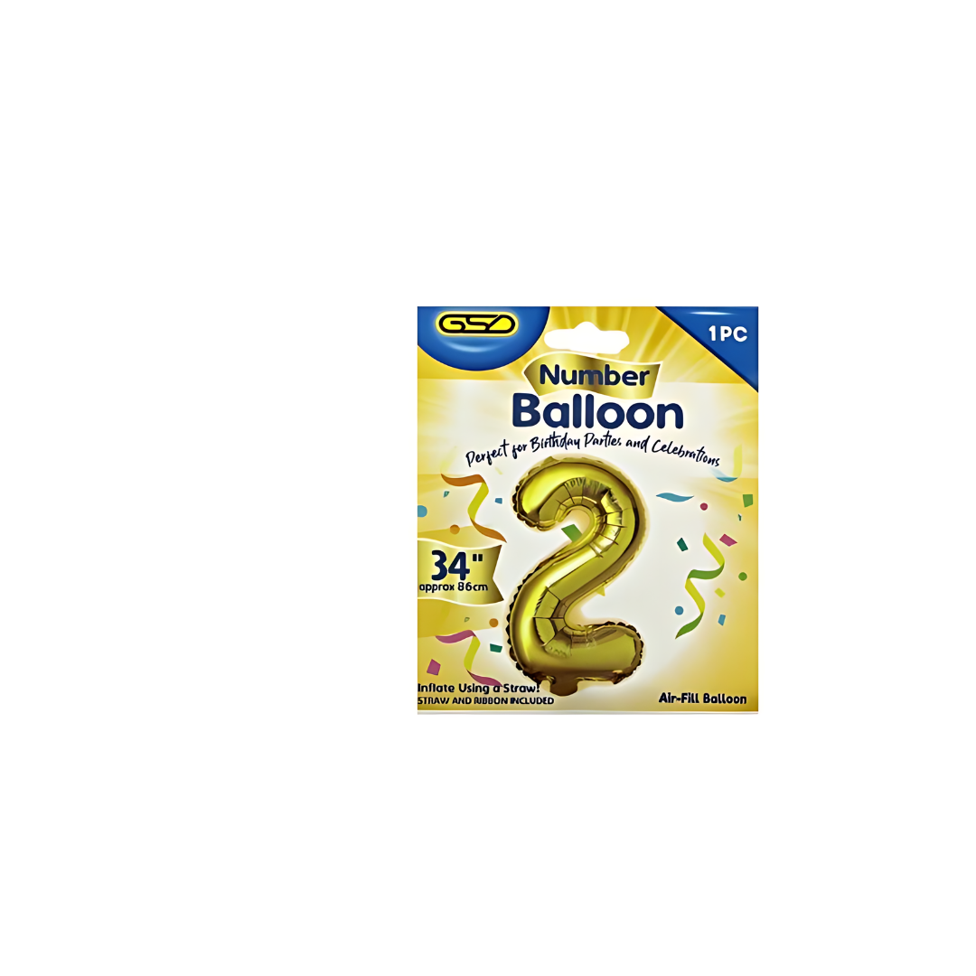 GSD Numbered Balloons Gold (Pack of 1)