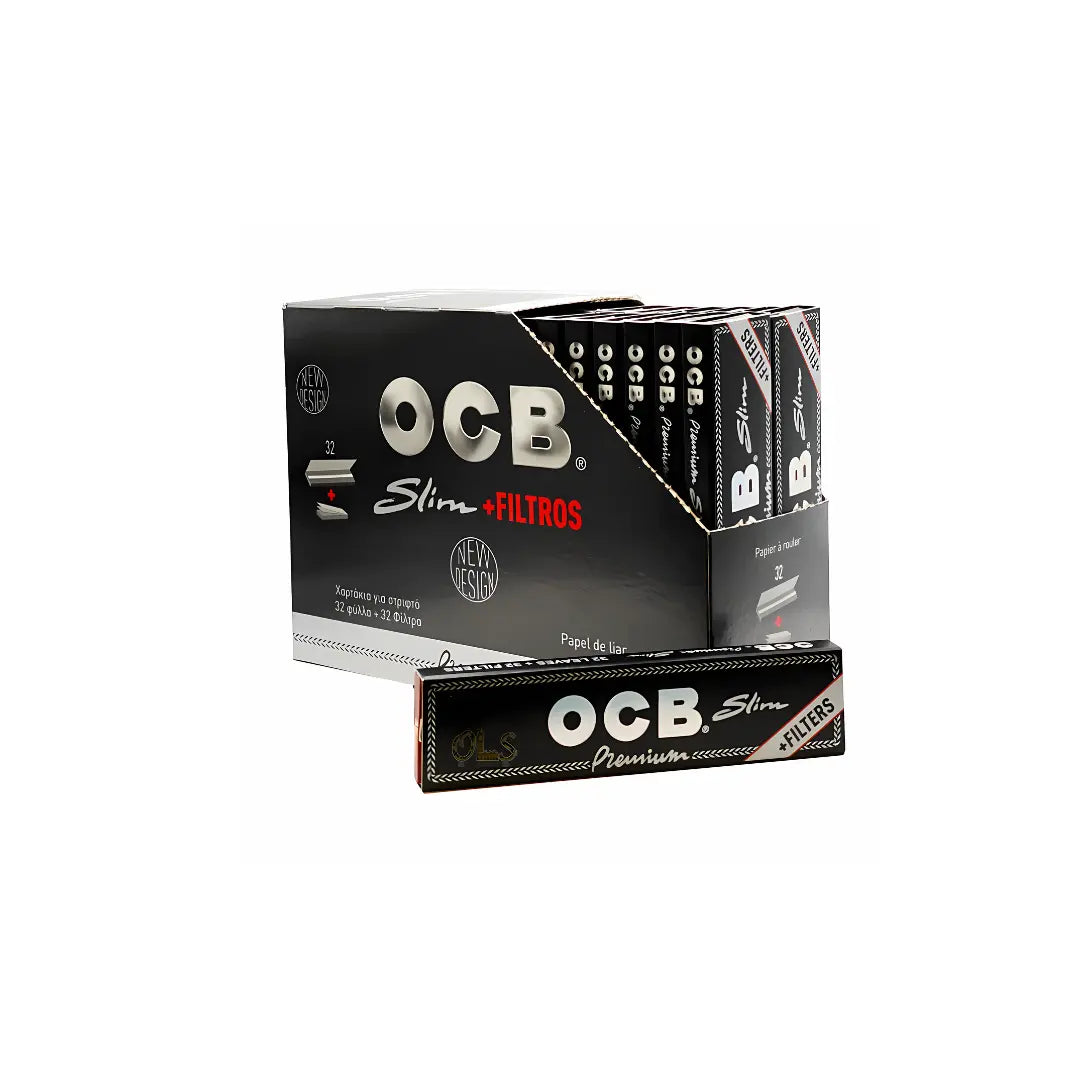 OCB Premium King Slim Rolling Paper With Filter (Pack of 32) OCB