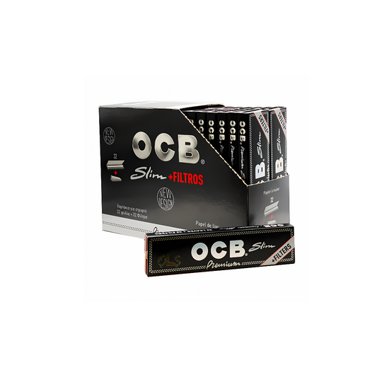 OCB Premium King Slim Rolling Paper With Filter (Pack of 32)