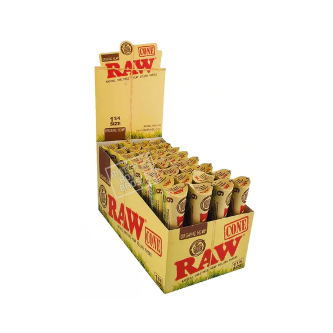 Raw Pre Rolled Cones 6PK Organic (Pack of 32)