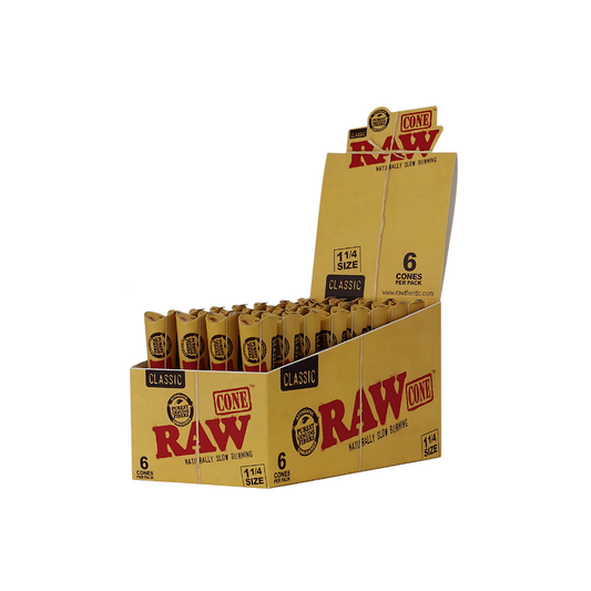 Raw Pre Rolled Cones 6PK Classic (Pack of 32)