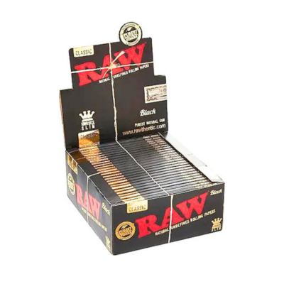 Raw Classic Black Rolling Paper (Pack of 50)