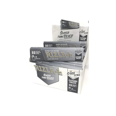 Rizla Silver King Size Combi Pack Rolling Paper (Pack of 32)