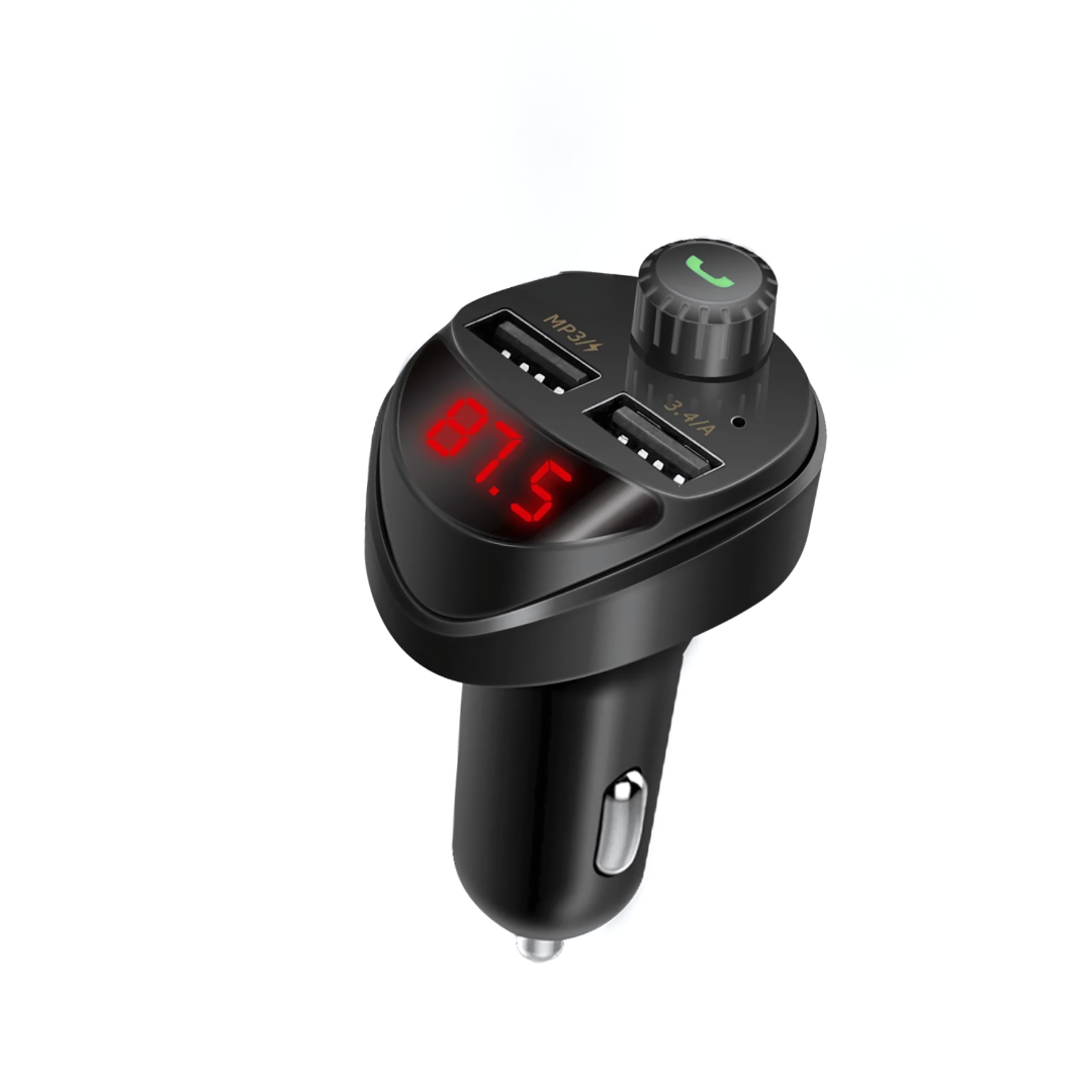 Ven-Dens FM Transmitter With Dual USB A Car Charger(VD-FM004)