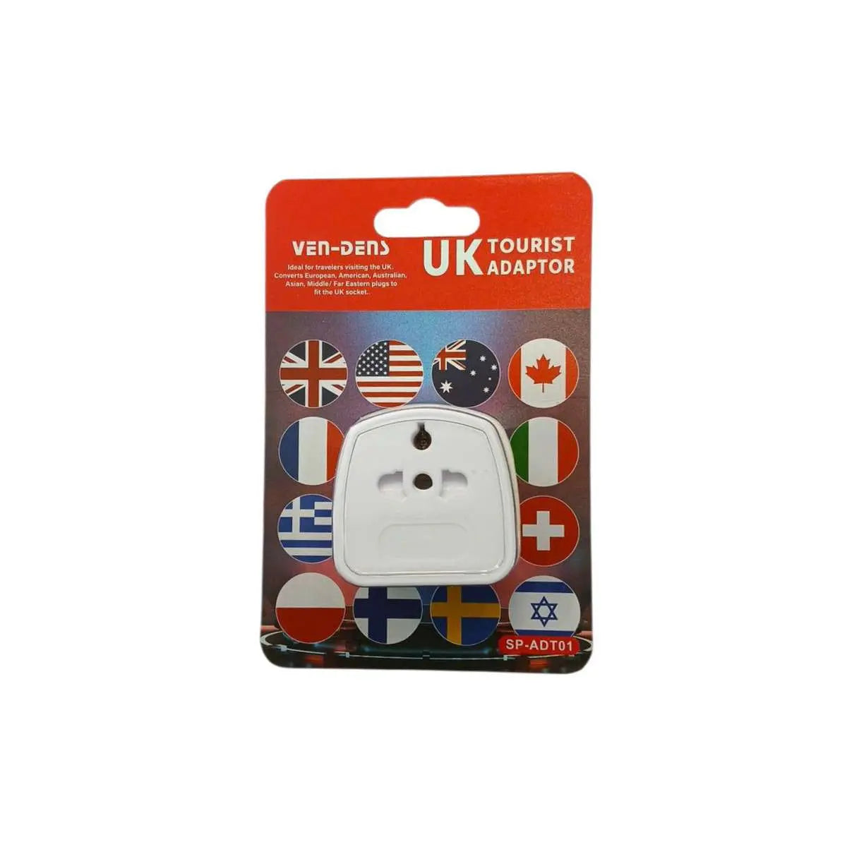 Ven-Dens EU to UK Tourist Adaptor(SP-ADT01) Ven-Dens