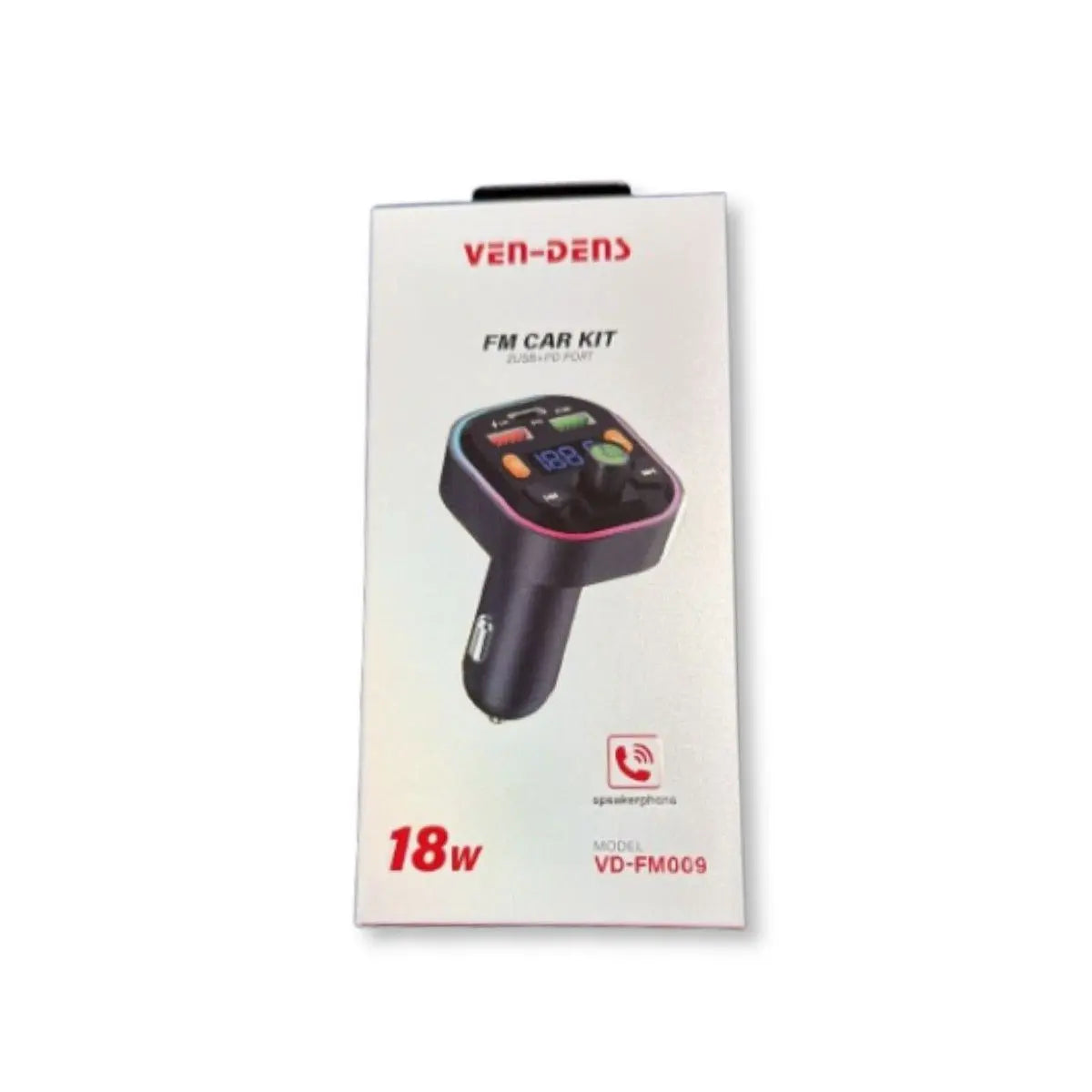 Ven-Dens FM Car Kit 18W (VD-FM009)(Pack of 1) Ven-Dens
