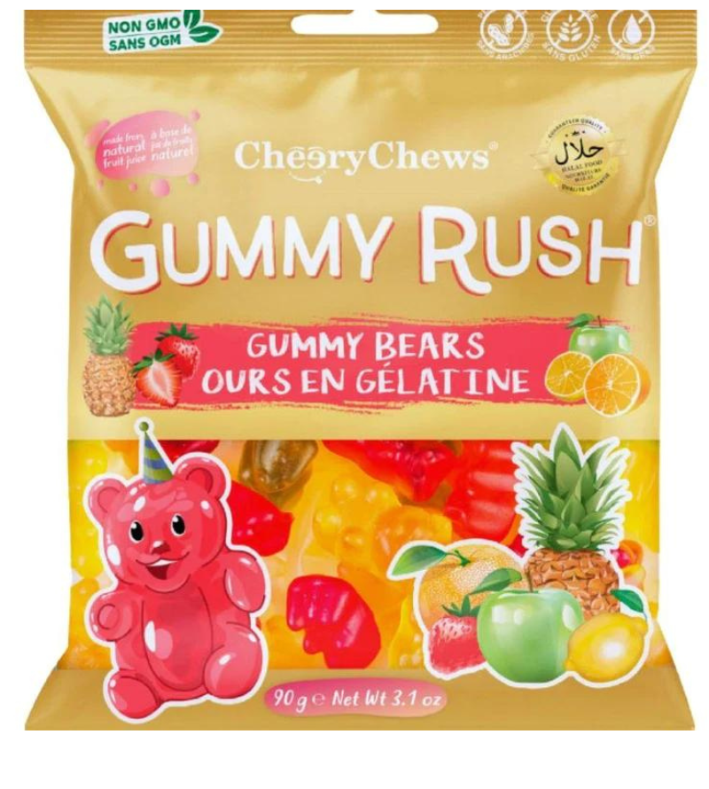 Gummy Rush Gummy Bears 90g (Pack of 12)