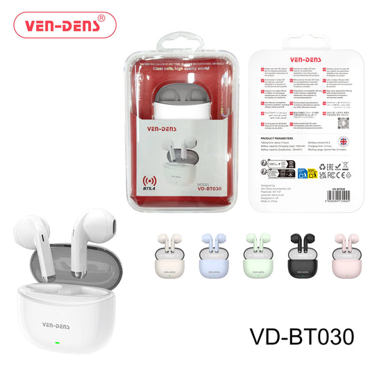 Ven-Dens Buetooth Airpods (VD-BT030)(Pack of 1)