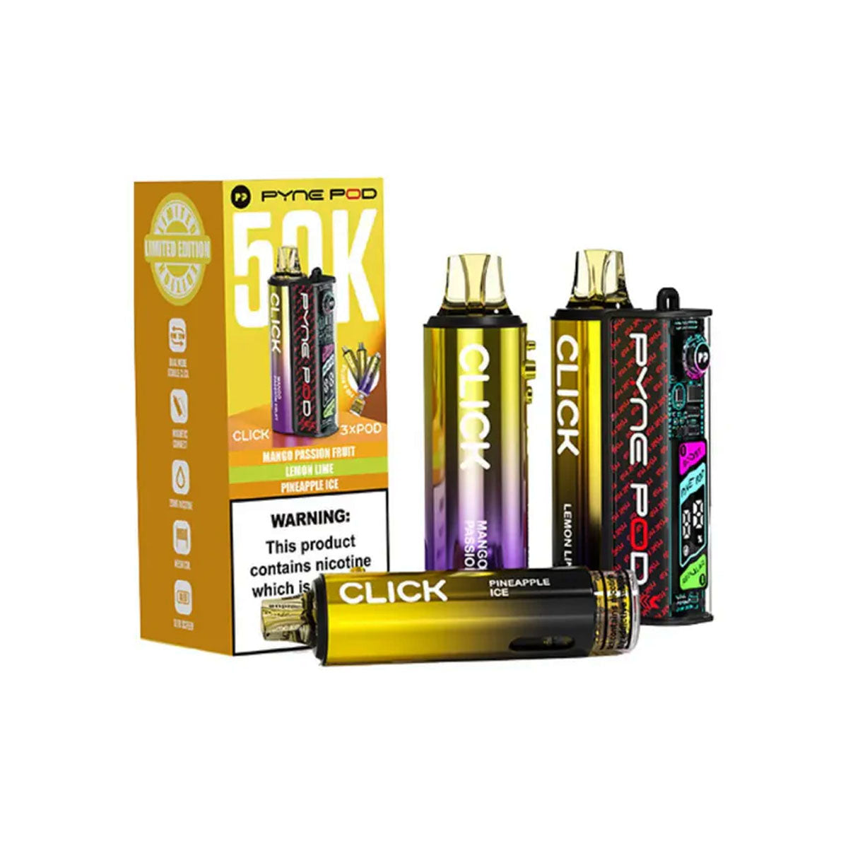Pyne Pod Click 50K Pre-Filled Pod Kit (Pack of 5) Pyne Pod