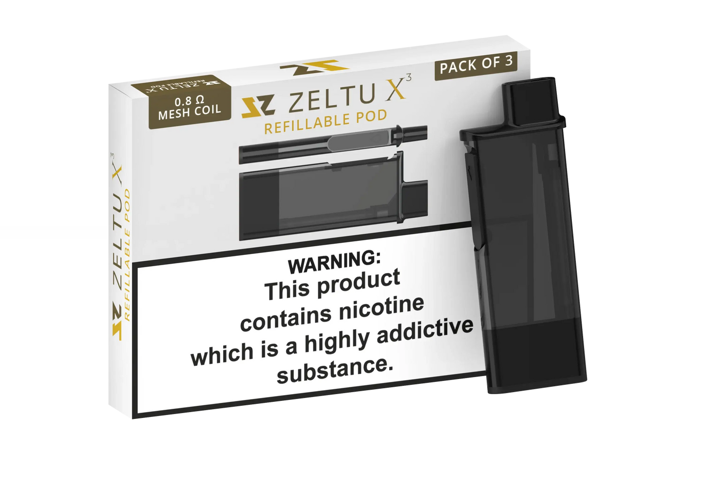 Zeltu Replacement Pods 0.8 Ohm (Pack of 3)