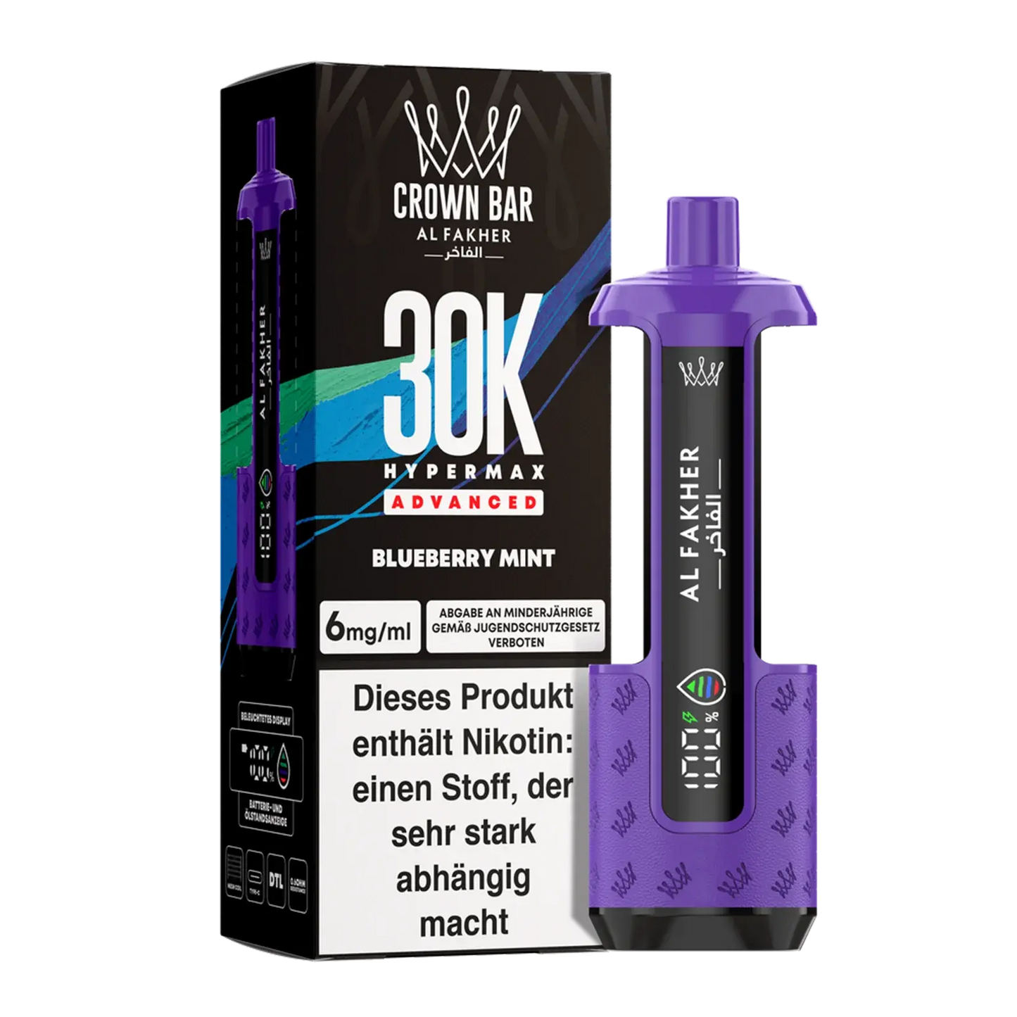 Alfakher Crown Bar 30K Hypermax Kit (Pack of 5)