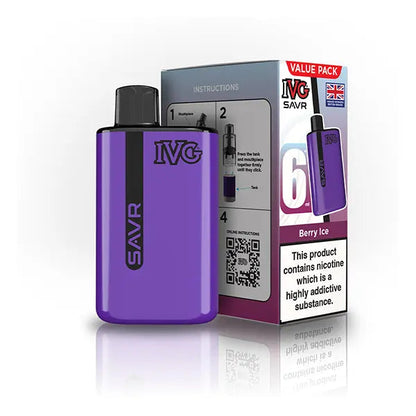 IVG SAVR 3000 Puffs Pre-Filled Pod Kit (Pack of 5) IVG