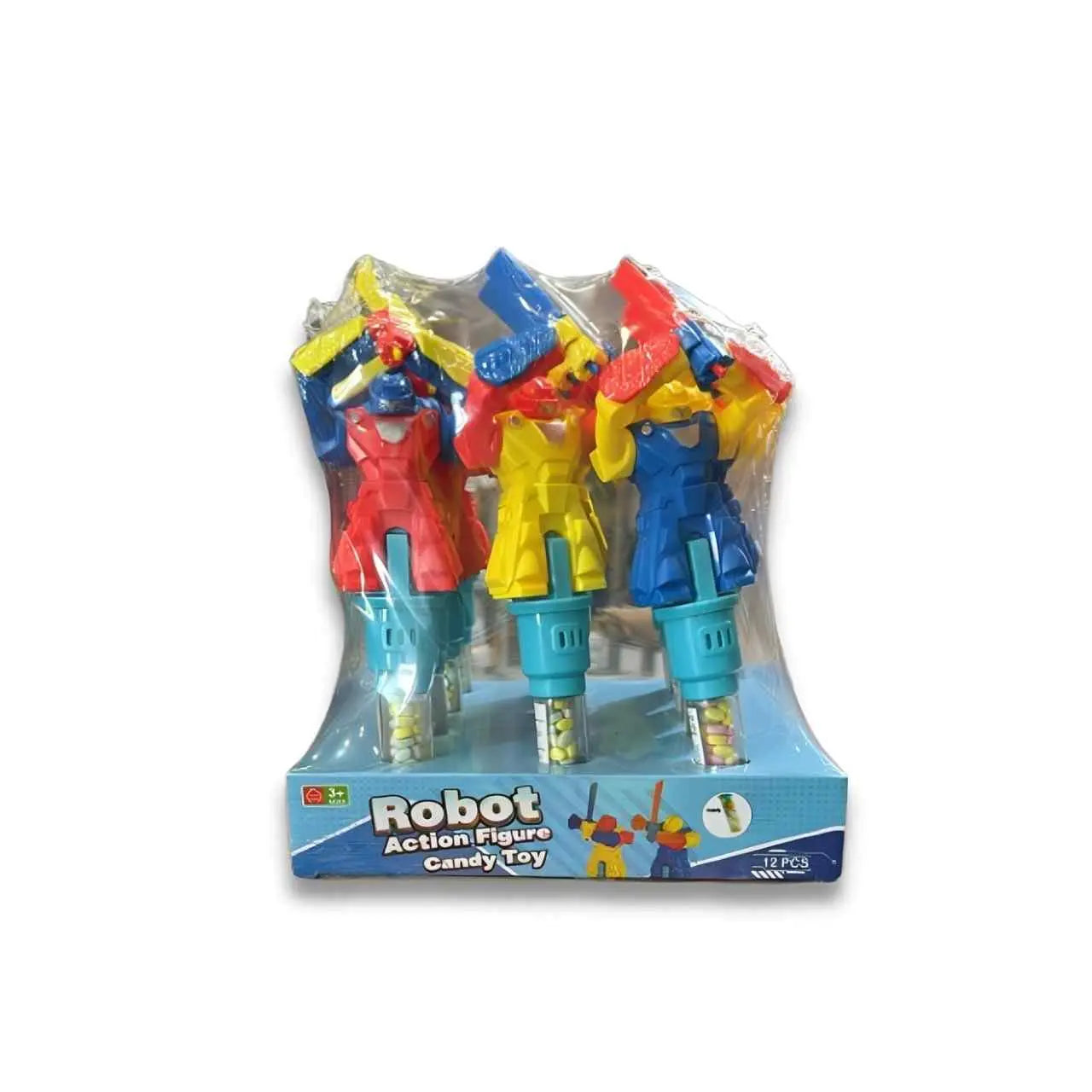 Sugar Burst Robot Action Figure Candy Toy (Pack of 12)
