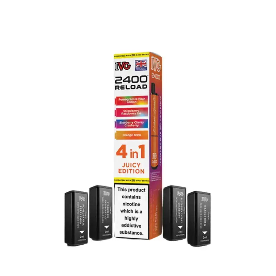IVG 2400 4 in 1 Reload Replacement Pods (Pack of 5) IVG