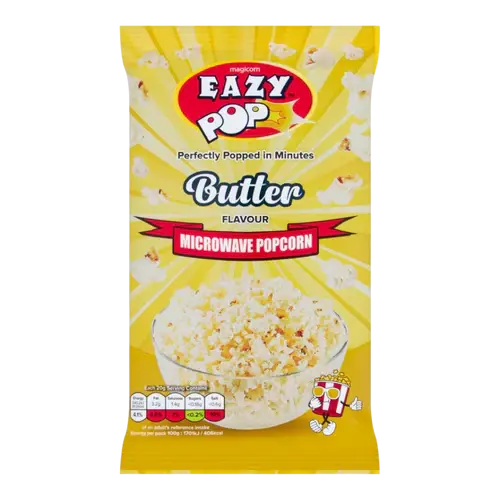 Eazy Butter Flavoured Microwave Popcorn 85g (Pack of 16)