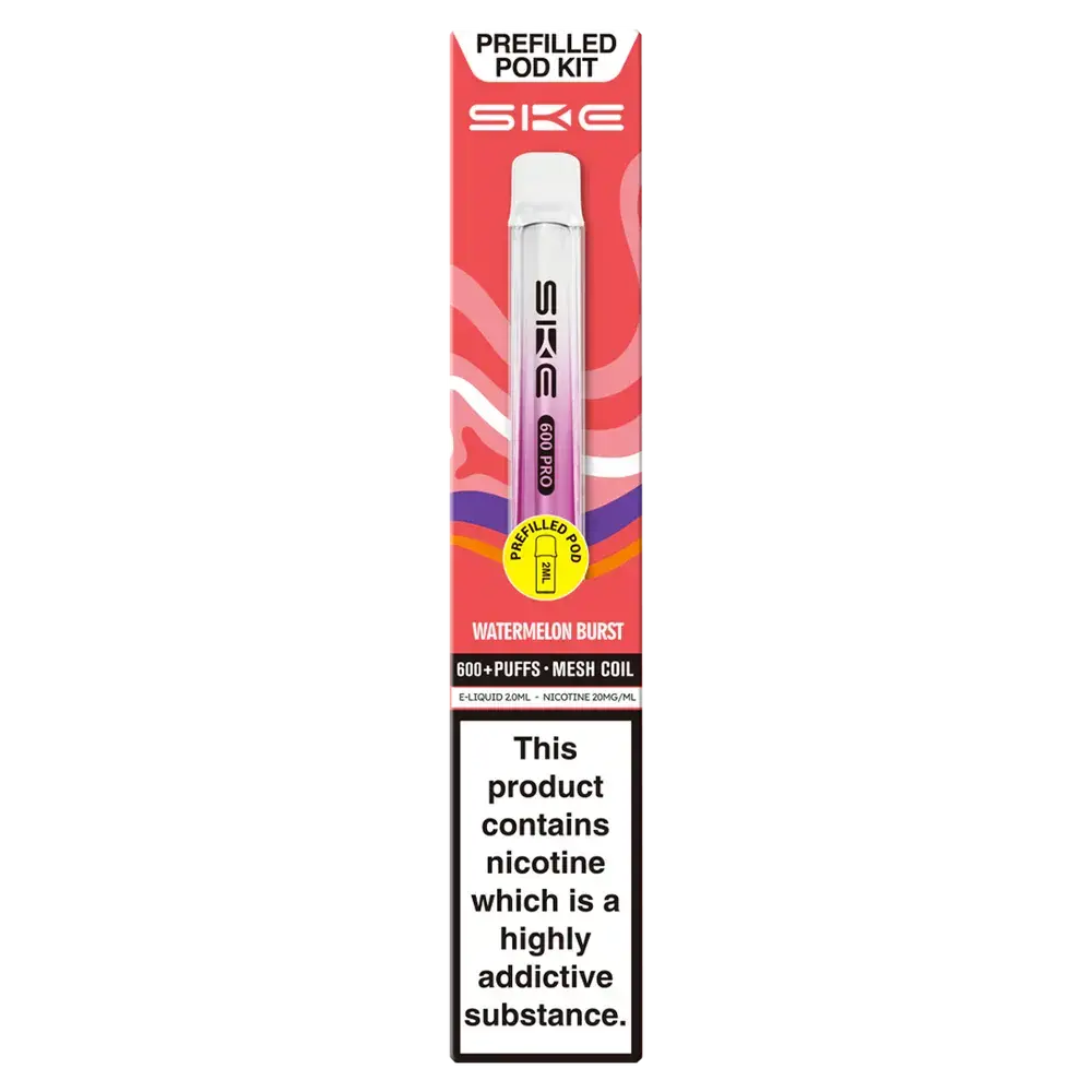 SKE Pro 600 Puffs Pre-Filled Pod Kit (Pack of 10) SKE