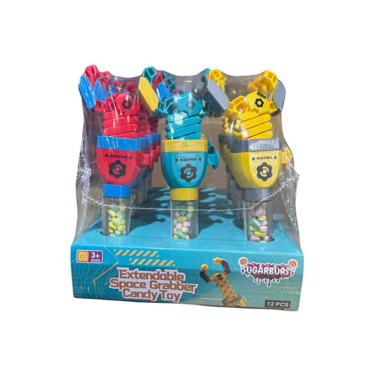 Sugar Burst Extendable Space Grabber Candy Toy (Pack of 12)